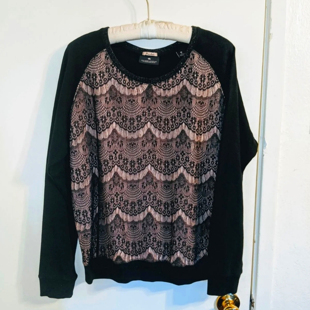 Scotch & Soda Lace Front Sweat Shirt 2